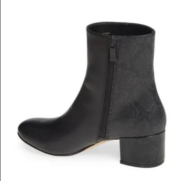 Donald Pliner Cindee Black Leather/Python Print Ankle Boot 7.5 & 8 - Picture 8 of 10